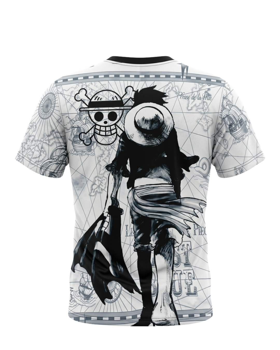 One Piece Luffy Map - Anime Soccer Jersey