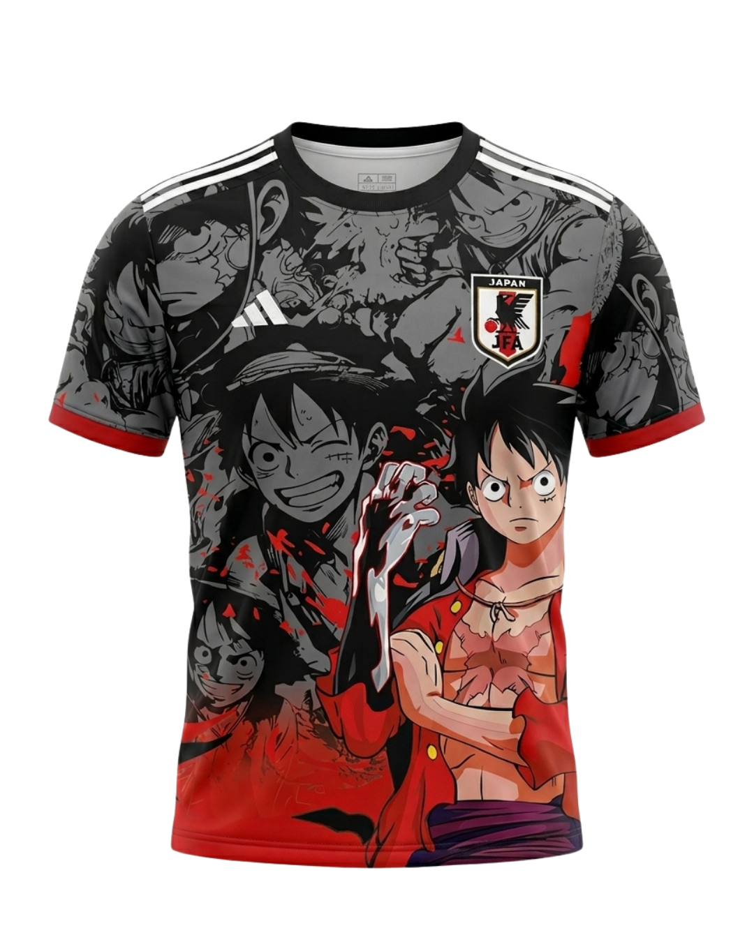 One Piece Black-Red Edition - Anime Soccer Jersey