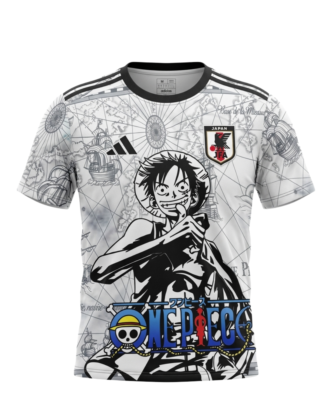 One Piece Luffy Map - Anime Soccer Jersey